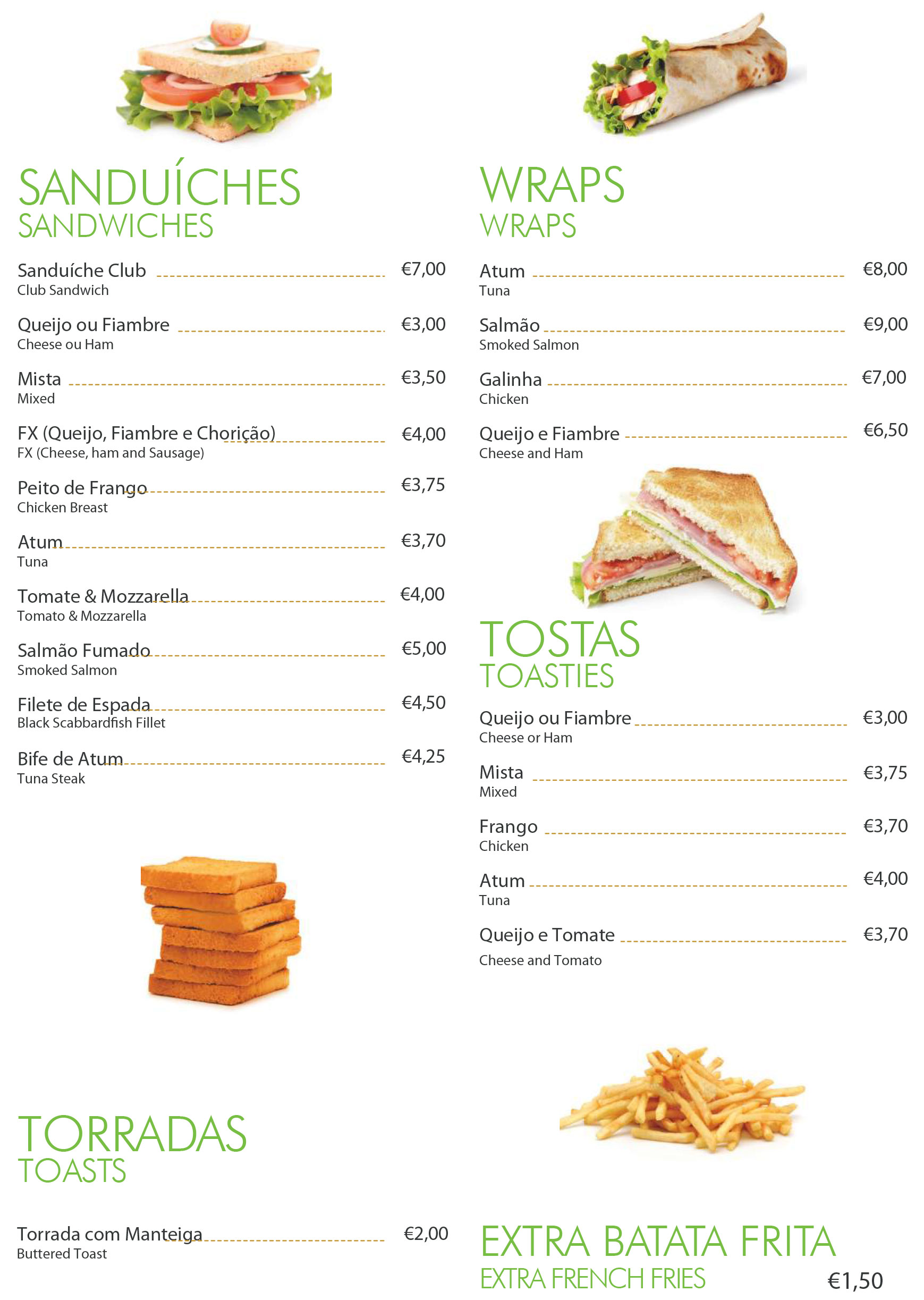 snacks menu 1